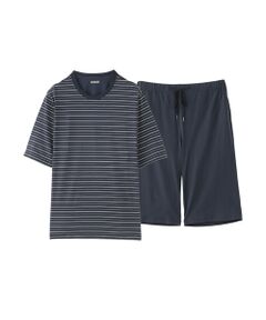 【WEB限定】天竺ボーダー＆無地ハーフパンツ パジャマ