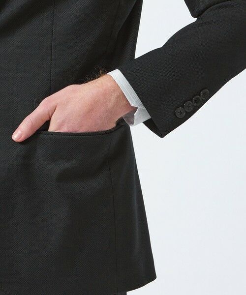 MACKINTOSH PHILOSOPHY(MENS) / マッキントッシュ フィロソフィー　メンズ ノーカラージャケット | トロッター ジャケット#000（ナンバーゼロ）バーズアイストレッチ リサイクル | 詳細6