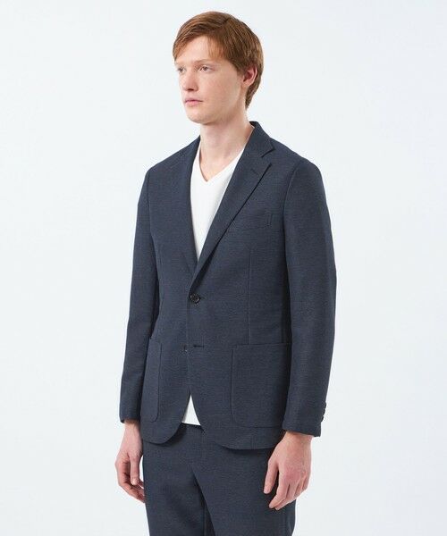 MACKINTOSH PHILOSOPHY(MENS) / マッキントッシュ フィロソフィー　メンズ ノーカラージャケット | テーラードジャージージャケット ウール混起毛カラミ | 詳細4