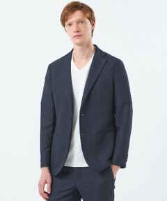 MACKINTOSH PHILOSOPHY(MENS) / マッキントッシュ フィロソフィー　メンズ ノーカラージャケット | テーラードジャージージャケット ウール混起毛カラミ