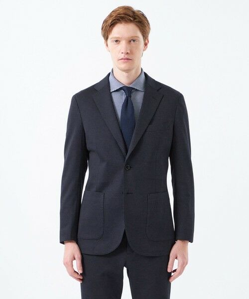 MACKINTOSH PHILOSOPHY(MENS) / マッキントッシュ フィロソフィー　メンズ ノーカラージャケット | テーラードジャージージャケット 裏メッシュダブルジャージー千鳥 | 詳細4