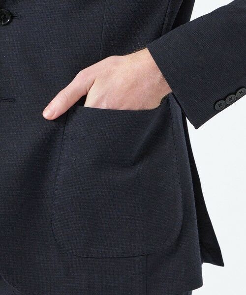 MACKINTOSH PHILOSOPHY(MENS) / マッキントッシュ フィロソフィー メンズ ノーカラージャケット | テーラードジャージージャケット 裏メッシュダブルジャージー千鳥 | 詳細8