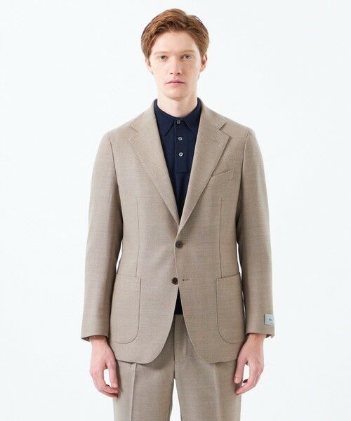 MACKINTOSH PHILOSOPHY(MENS) / マッキントッシュ フィロソフィー　メンズ ノーカラージャケット | テーラードジャージージャケット REDA へリンボンストレッチ | 詳細3