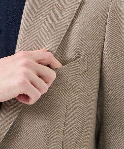 MACKINTOSH PHILOSOPHY(MENS) / マッキントッシュ フィロソフィー　メンズ ノーカラージャケット | テーラードジャージージャケット REDA へリンボンストレッチ | 詳細6