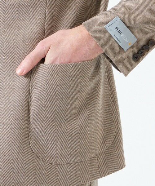 MACKINTOSH PHILOSOPHY(MENS) / マッキントッシュ フィロソフィー　メンズ ノーカラージャケット | テーラードジャージージャケット REDA へリンボンストレッチ | 詳細8