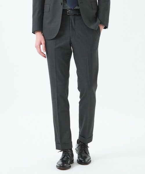 MACKINTOSH PHILOSOPHY(MENS) / マッキントッシュ フィロソフィー　メンズ その他パンツ | 【WEB&一部店舗限定】トロッター テーパードトラウザーズ ウール混マイクロ千鳥（チャコールグレー1）