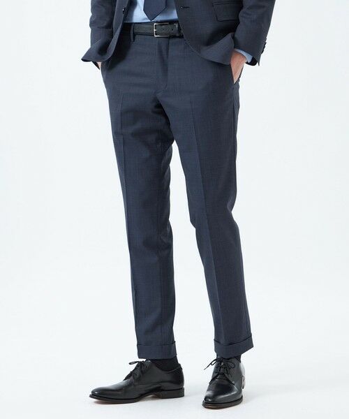MACKINTOSH PHILOSOPHY(MENS) / マッキントッシュ フィロソフィー　メンズ その他パンツ | 【WEB&一部店舗限定】トロッター テーパードトラウザーズ ウール混マイクロ千鳥（ネイビー2）