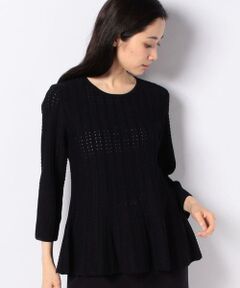 ピンタックフレアーライン ニットプルオーバー