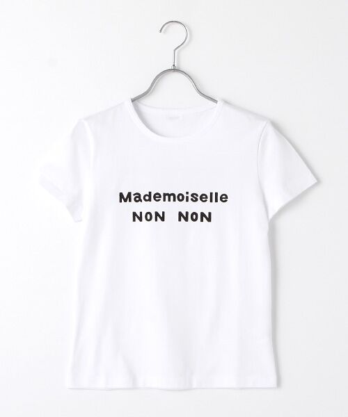 Mademoiselle NONNON / マドモアゼルノンノン Tシャツ | 【WEB限定】定番天竺Tシャツ（シロ×クロＰＴ）