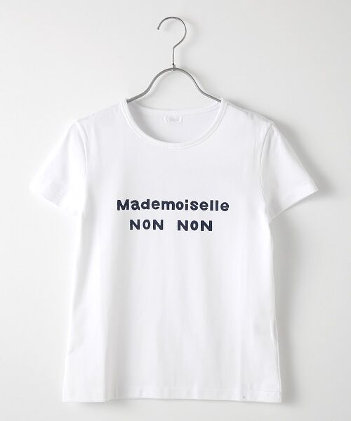 Mademoiselle NONNON / マドモアゼルノンノン Tシャツ | 【WEB限定】定番天竺Tシャツ（シロ×コン）