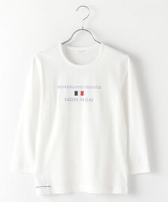 定番天竺ロゴプリントTシャツ[8分袖]