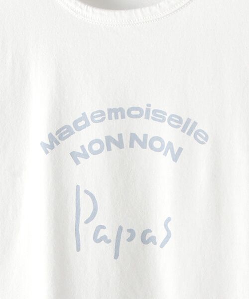 Mademoiselle NON NON / マドモアゼルノンノン Tシャツ | 定番天竺ロゴプリントTシャツ[8分袖] | 詳細1