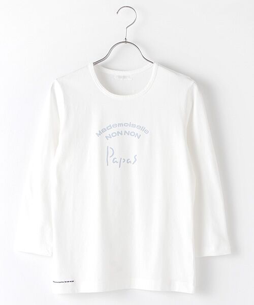 定番天竺ロゴプリントTシャツ[8分袖] （Tシャツ）｜Mademoiselle 