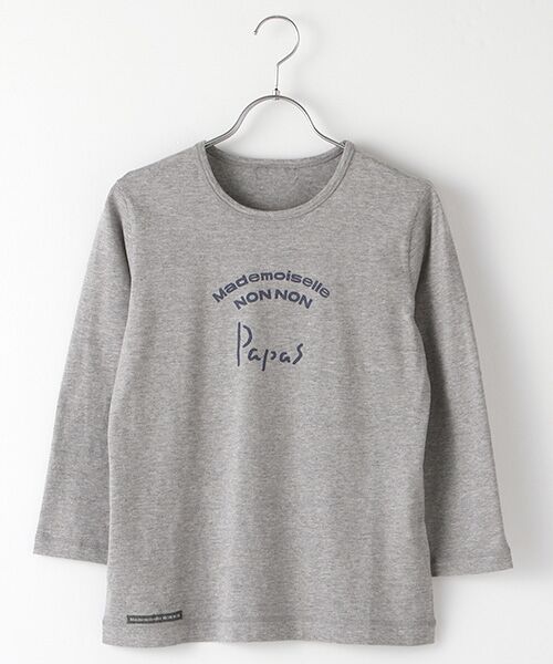 定番天竺ロゴプリントTシャツ[8分袖] （Tシャツ）｜Mademoiselle NON 