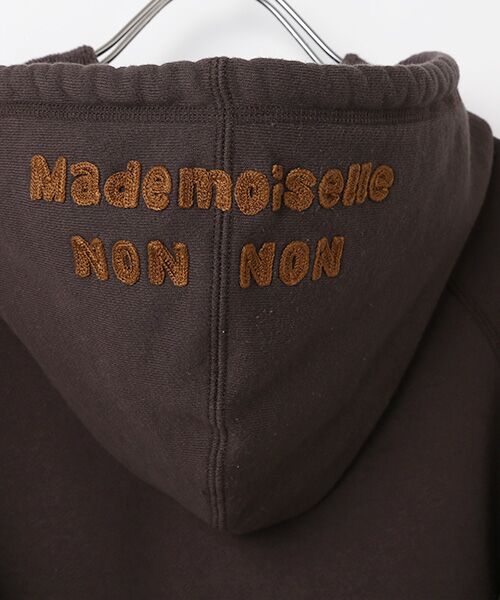Mademoiselle NON NON / マドモアゼルノンノン パーカー | 定番裏毛ジップアップパーカー[ワッペン・刺繍入り] | 詳細10