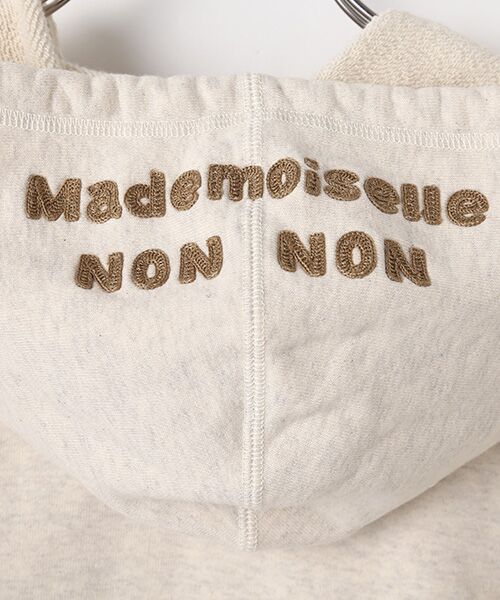 Mademoiselle NON NON / マドモアゼルノンノン パーカー | 定番裏毛ジップアップパーカー[ワッペン・刺繍入り] | 詳細12