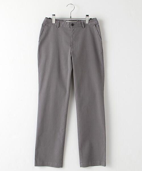 Mademoiselle NON NON / マドモアゼルノンノン チノ・ワークパンツ | 綿ギャバストレッチパンツ[フルレングス]（グレー）