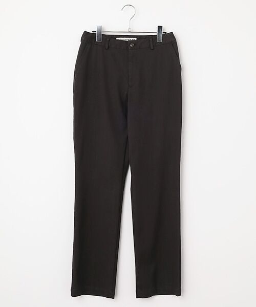 Mademoiselle NON NON / マドモアゼルノンノン チノ・ワークパンツ | 綿ギャバストレッチパンツ[フルレングス]（クロ）