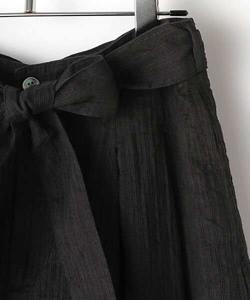 Mademoiselle NON NON / マドモアゼルノンノン ショート・ハーフ・半端丈パンツ | リネンボーダードビー キュロットスカート | 詳細2