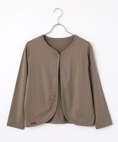 Mademoiselle NON NON / マドモアゼルノンノン カーディガン・ボレロ | スーピマコンパクト グレース天竺　共布くるみ釦明きボレロ【8分袖】