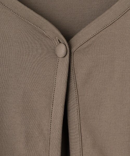 Mademoiselle NON NON / マドモアゼルノンノン カーディガン・ボレロ | スーピマコンパクト グレース天竺　共布くるみ釦明きボレロ【8分袖】 | 詳細1