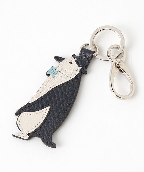 Mademoiselle NON NON / マドモアゼルノンノン キーホルダー・ストラップ | レザーペンギンキーホルダー（ネイビー）