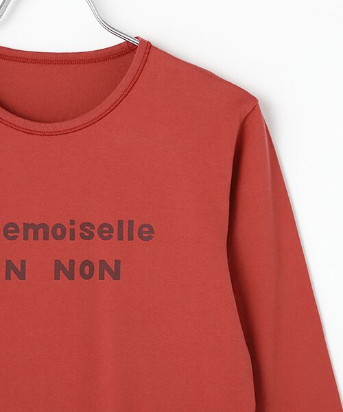Mademoiselle NON NON / マドモアゼルノンノン Tシャツ | 定番天竺ロゴプリントTシャツ[8分袖][ブランドロゴ・ハト・星] | 詳細2
