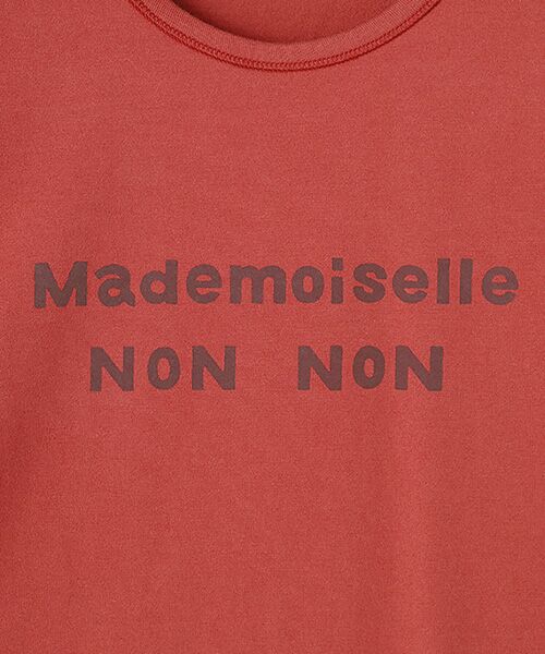 Mademoiselle NON NON / マドモアゼルノンノン Tシャツ | 定番天竺ロゴプリントTシャツ[8分袖][ブランドロゴ・ハト・星] | 詳細5