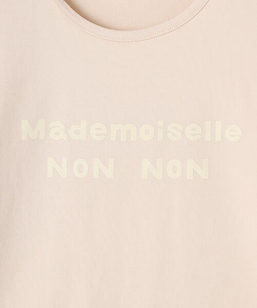 Mademoiselle NON NON / マドモアゼルノンノン Tシャツ | 定番天竺ロゴプリントTシャツ[8分袖][ブランドロゴ・ハト・星] | 詳細7