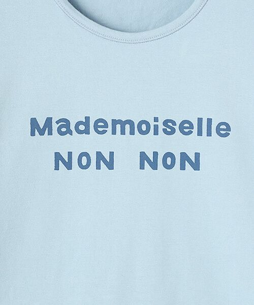 Mademoiselle NON NON / マドモアゼルノンノン Tシャツ | 定番天竺ロゴプリントTシャツ[8分袖][ブランドロゴ・ハト・星] | 詳細11