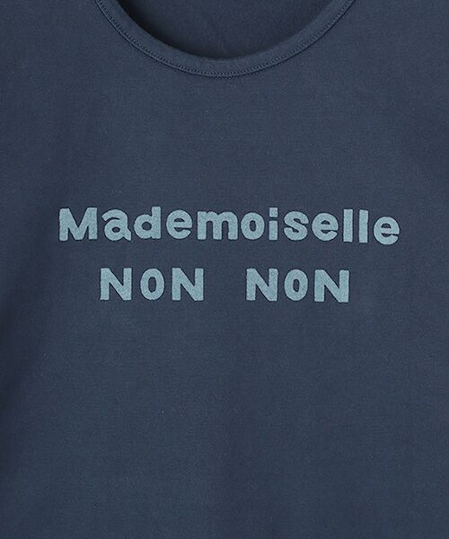 Mademoiselle NON NON / マドモアゼルノンノン Tシャツ | 定番天竺ロゴプリントTシャツ[8分袖][ブランドロゴ・ハト・星] | 詳細13