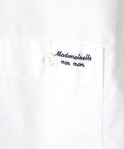 Mademoiselle NON NON / マドモアゼルノンノン シャツ・ブラウス | フィンクスブロード　ロゴ刺繍入りシャツ | 詳細5