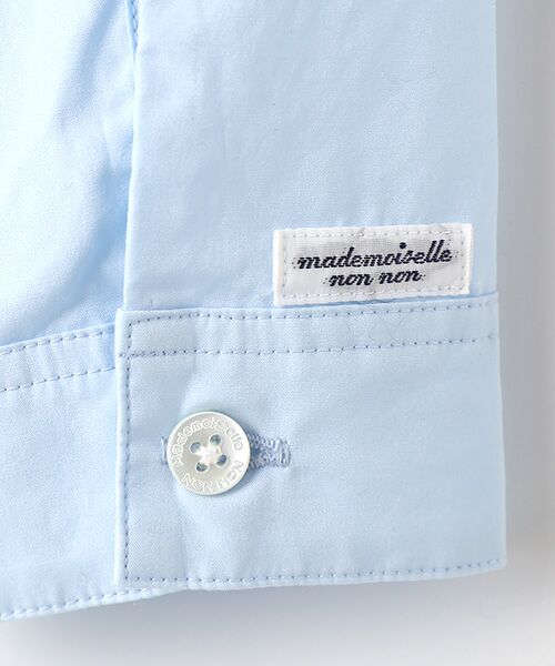 Mademoiselle NONNON / マドモアゼルノンノン シャツ・ブラウス | 超長綿ブロード ノーカラーシャツ | 詳細6