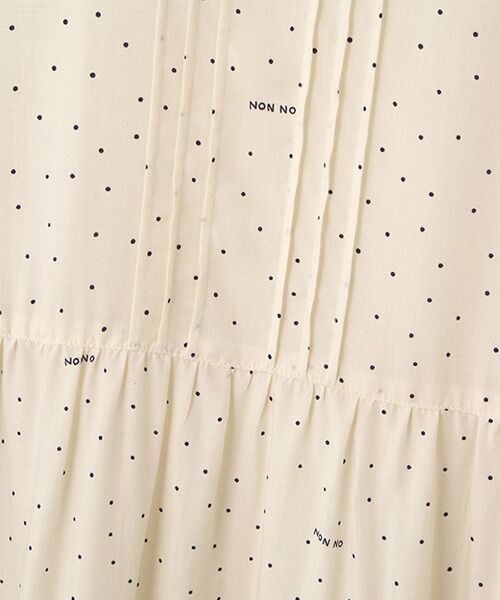 Mademoiselle NON NON / マドモアゼルノンノン ロング・マキシ丈ワンピース | レクセルブロードプリント（ランダムドット） ティアードギャザーワンピース | 詳細1