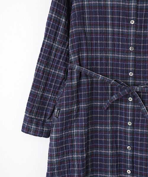 Mademoiselle NON NON / マドモアゼルノンノン ミニ丈・ひざ丈ワンピース | コットンへリンボンシャーリング　シャツワンピース | 詳細12