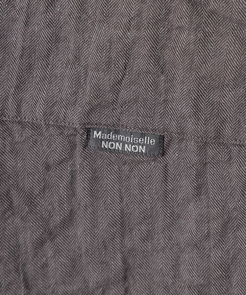 Mademoiselle NON NON / マドモアゼルノンノン チュニック | コットンへリンボンシャーリング　スタンドカラーチュニック【8分袖】 | 詳細1