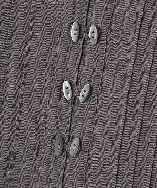 Mademoiselle NON NON / マドモアゼルノンノン チュニック | コットンへリンボンシャーリング　スタンドカラーチュニック【8分袖】 | 詳細2