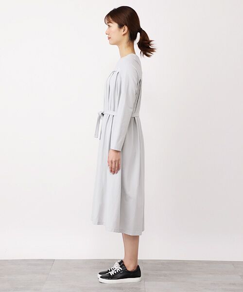 Mademoiselle NON NON / マドモアゼルノンノン ミニ丈・ひざ丈ワンピース | スヴィン×スライディングベア天竺　クルーネックワンピース | 詳細9