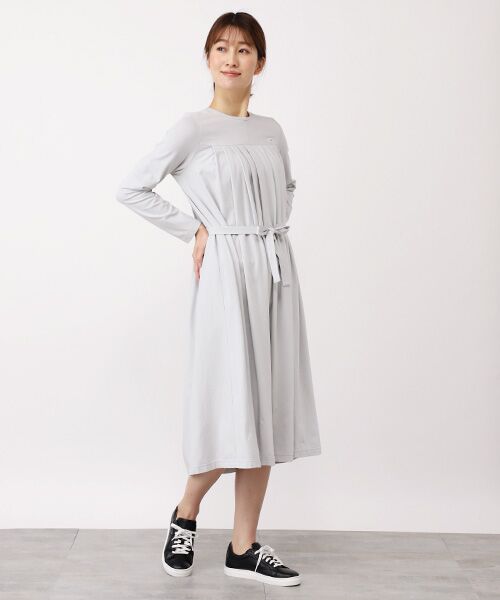 Mademoiselle NON NON / マドモアゼルノンノン ミニ丈・ひざ丈ワンピース | スヴィン×スライディングベア天竺　クルーネックワンピース | 詳細11