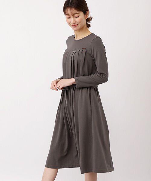 Mademoiselle NON NON / マドモアゼルノンノン ミニ丈・ひざ丈ワンピース | スヴィン×スライディングベア天竺　クルーネックワンピース | 詳細14