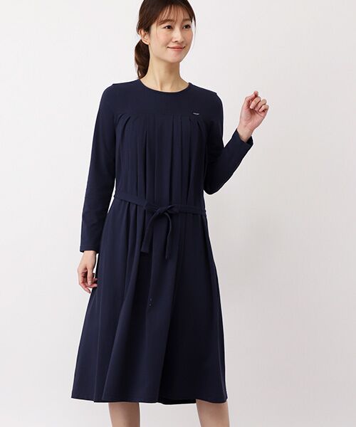 Mademoiselle NON NON / マドモアゼルノンノン ミニ丈・ひざ丈ワンピース | スヴィン×スライディングベア天竺　クルーネックワンピース | 詳細17