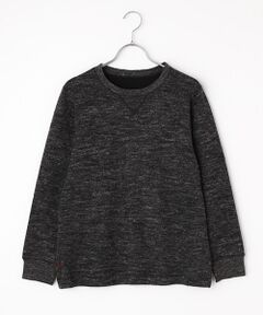 Mademoiselle NON NON / マドモアゼルノンノン スウェット | ウール/コットン/リネン クォーターゲージWニット接結　クルーネックトレーナー