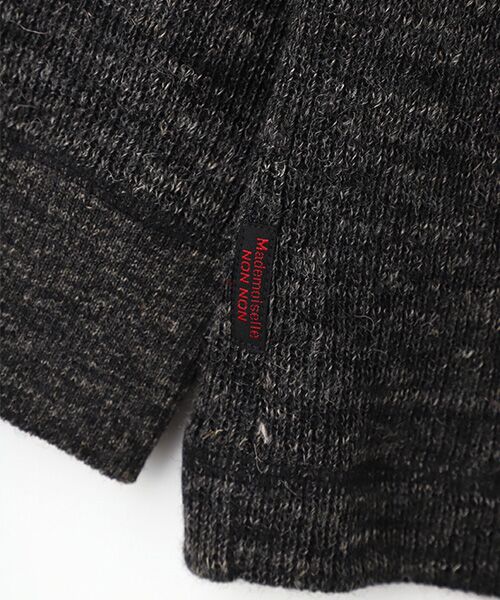 Mademoiselle NON NON / マドモアゼルノンノン スウェット | ウール/コットン/リネン クォーターゲージWニット接結　クルーネックトレーナー | 詳細1