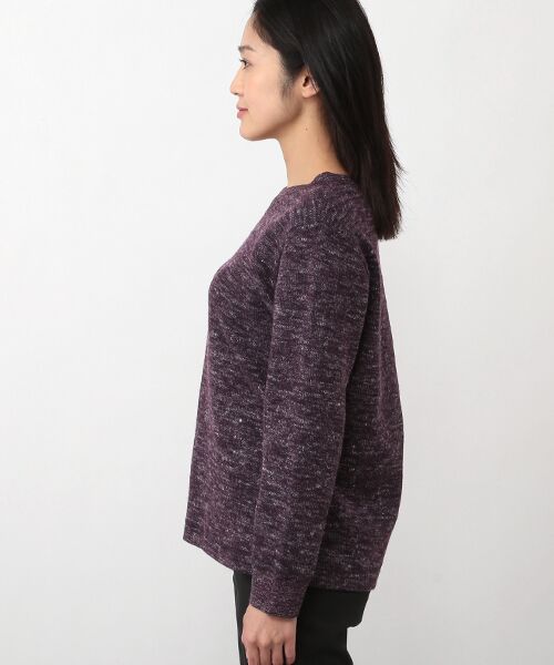 Mademoiselle NON NON / マドモアゼルノンノン スウェット | ウール/コットン/リネン クォーターゲージWニット接結　クルーネックトレーナー | 詳細9