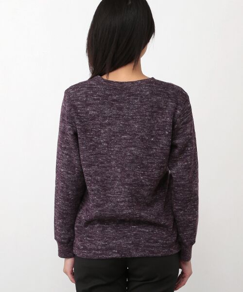 Mademoiselle NON NON / マドモアゼルノンノン スウェット | ウール/コットン/リネン クォーターゲージWニット接結　クルーネックトレーナー | 詳細10