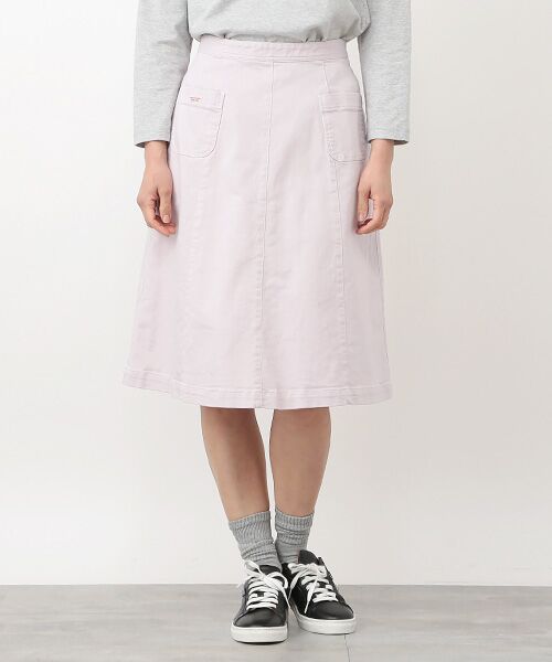 Mademoiselle NON NON / マドモアゼルノンノン ミニ・ひざ丈スカート | オーガニックラフィストレッチデニム　Aラインスカート | 詳細9