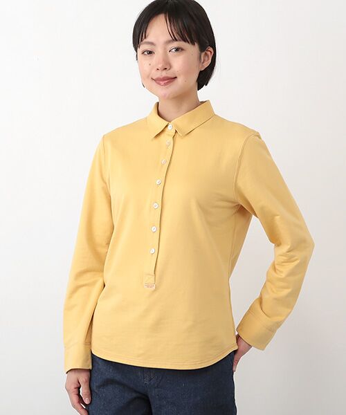 Mademoiselle NON NON / マドモアゼルノンノン ポロシャツ | スビンリサイクルオーガニックソフトフリース　前釦付きプルオーバー | 詳細6