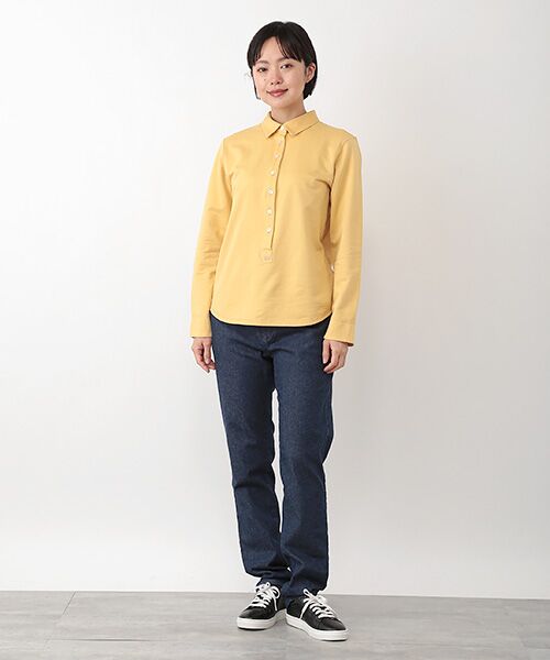 Mademoiselle NON NON / マドモアゼルノンノン ポロシャツ | スビンリサイクルオーガニックソフトフリース　前釦付きプルオーバー | 詳細9