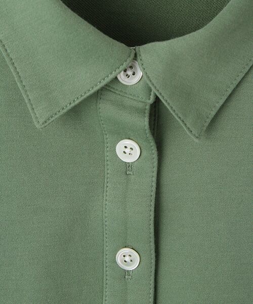 Mademoiselle NON NON / マドモアゼルノンノン ポロシャツ | スビンリサイクルオーガニックソフトフリース　前釦付きプルオーバー | 詳細15