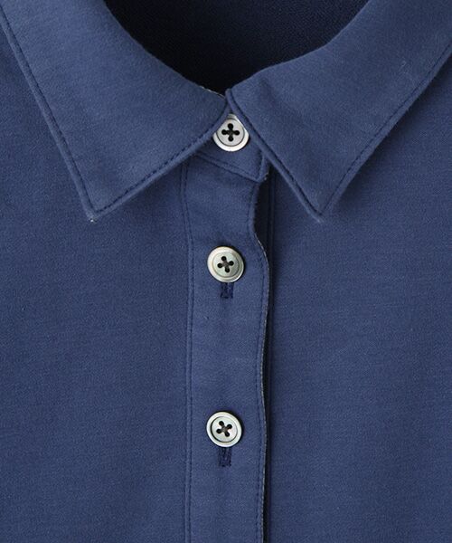 Mademoiselle NON NON / マドモアゼルノンノン ポロシャツ | スビンリサイクルオーガニックソフトフリース　前釦付きプルオーバー | 詳細17